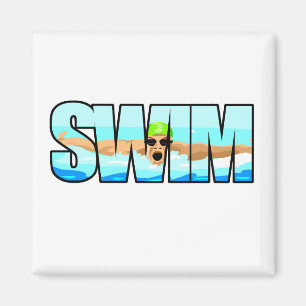 Schwimmen-Schmetterling Magnet