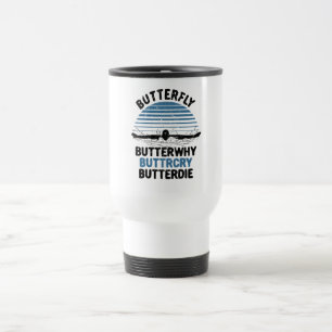 Schwimmen - Schmetterling Schwimmen Geschenk Reisebecher