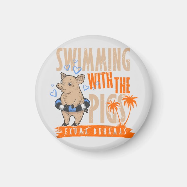 Schwimmen Schweine Exuma Bahamas Magnet Urlaub Kre (Vorne)