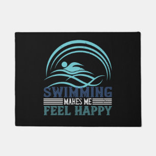Schwimmen - Schwimmen macht mich glücklich Fußmatte