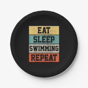 Schwimmen schwimmenGeschenk Pappteller