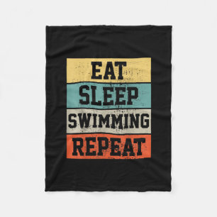 Schwimmen Schwimmer Geschenk Fleecedecke