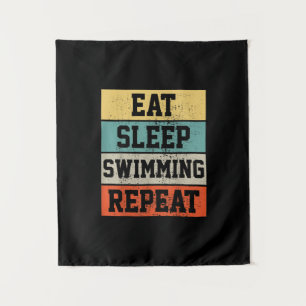 Schwimmen Schwimmer Geschenk Wandteppich