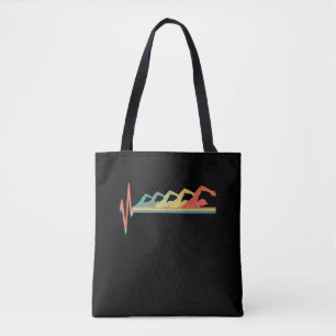 Schwimmen Schwimmer Herzschlag Geschenk Premium Tasche