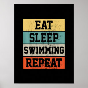 Schwimmen Schwimmer Schwimmen Geschenk Poster