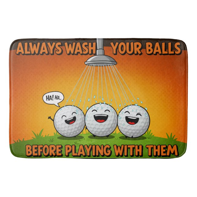 Schwimmen Sie Ihr Golf Balls Bad. Badematte (Vorderseite)
