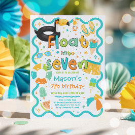 Schwimmen Sie in die sieben Sommer-Poolparty 7. Ge Einladung