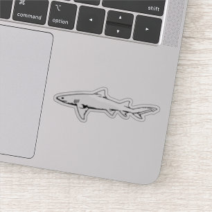 Schwimmen-Silhouette-großer weißer Haifisch Aufkleber