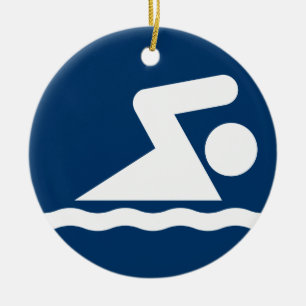 Schwimmen-Symbol-Verzierung Keramik Ornament