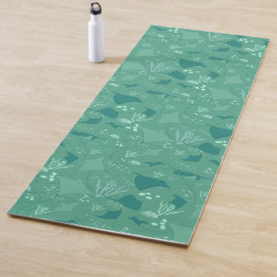 Schwimmen unter Wasser Cooles Blaues Ozean Muster Yogamatte