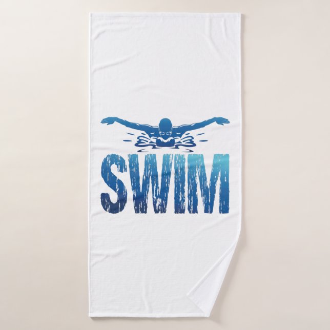 Schwimmen - Vintages Baden Badehandtuch (Badehandtuch)