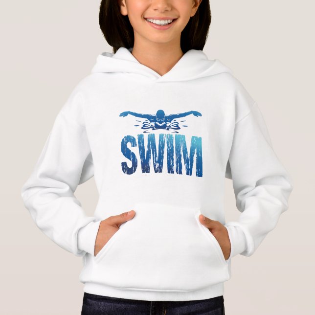 Schwimmen - Vintages Baden Hoodie (Vorderseite)