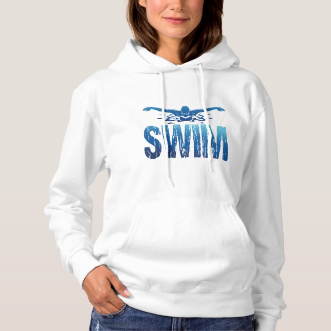 Schwimmen - Vintages Baden Hoodie (Vorderseite)