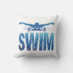 Schwimmen - Vintages Baden Kissen