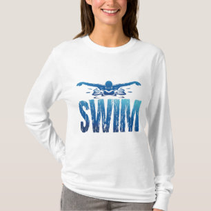 Schwimmen - Vintages Baden T-Shirt