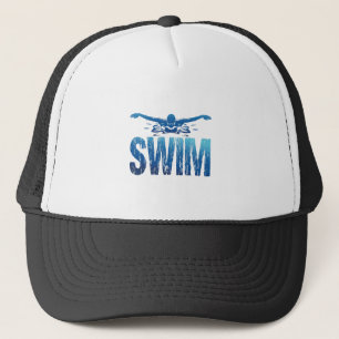 Schwimmen - Vintages Baden Truckerkappe
