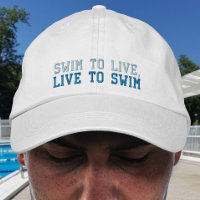 Schwimmen zum Leben, schwimmen, bestickter Hut