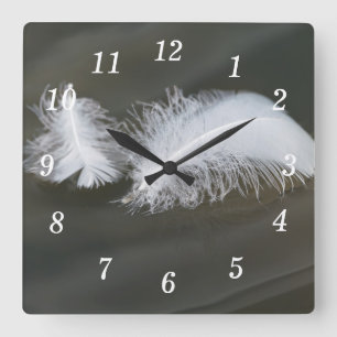 Schwimmende Gänsefüßer-Uhr Quadratische Wanduhr