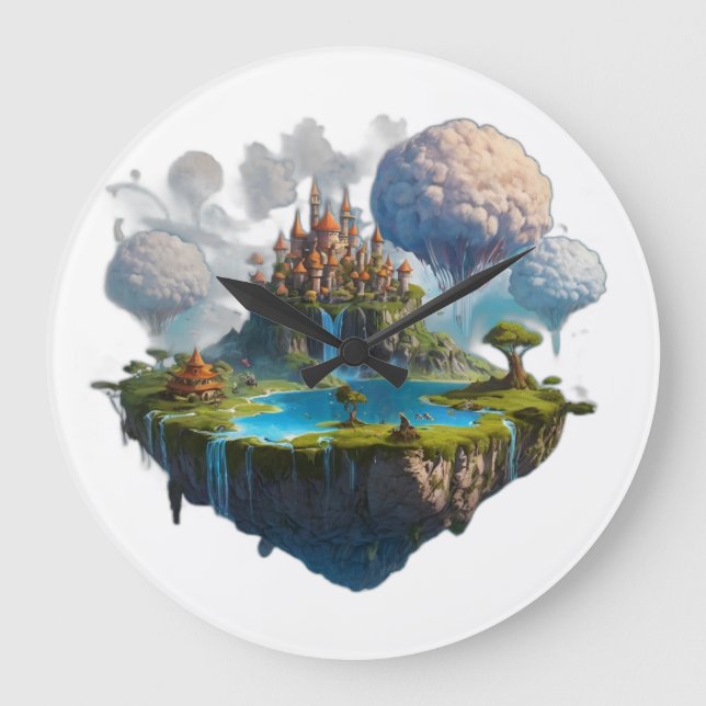 schwimmende Insel Große Wanduhr (Vorderseite)