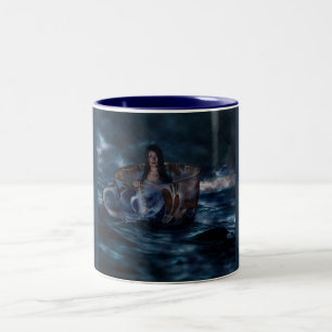 Schwimmende Kaffee-Tasse Zweifarbige Tasse