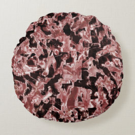 Schwimmende Kupfer- oder Felsschaufeln über dunkel Rundes Kissen