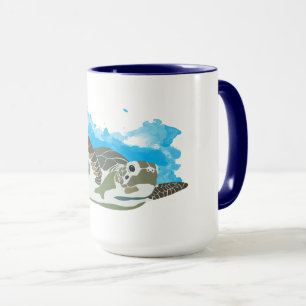 Schwimmende Meeresschildkröte  Tasse