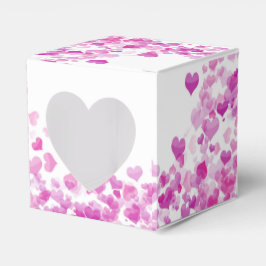 Schwimmende rosa Herzen Gefälligkeitsbox Geschenkschachtel