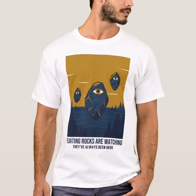 Schwimmende Steine beobachten T-Shirt (Vorderseite)