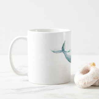 Schwimmende wegwatercolor-Wal-Tasse Kaffeetasse