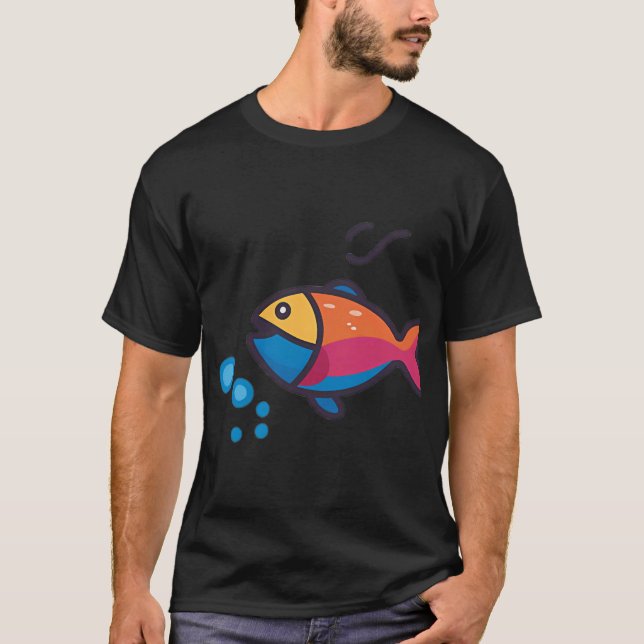 Schwimmender Fisch Icon T-Shirt (Vorderseite)