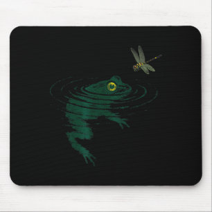 Schwimmender Frosch, Libellenfrosch, Lustige Tierg Mousepad