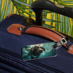 Schwimmender Labrador Welpe Unterwasser Design Gepäckanhänger