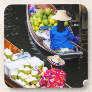 Schwimmender Markt in Bangkok Getränkeuntersetzer