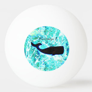 schwimmender schwarzer Wal Thunder_Cove Tischtennisball
