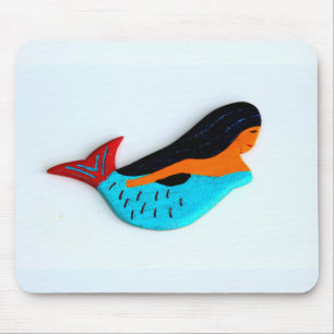 schwimmendes blaues Meerjungfrau mousepad