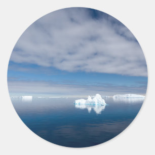 Schwimmendes Eis in der Antarktis Runder Aufkleber