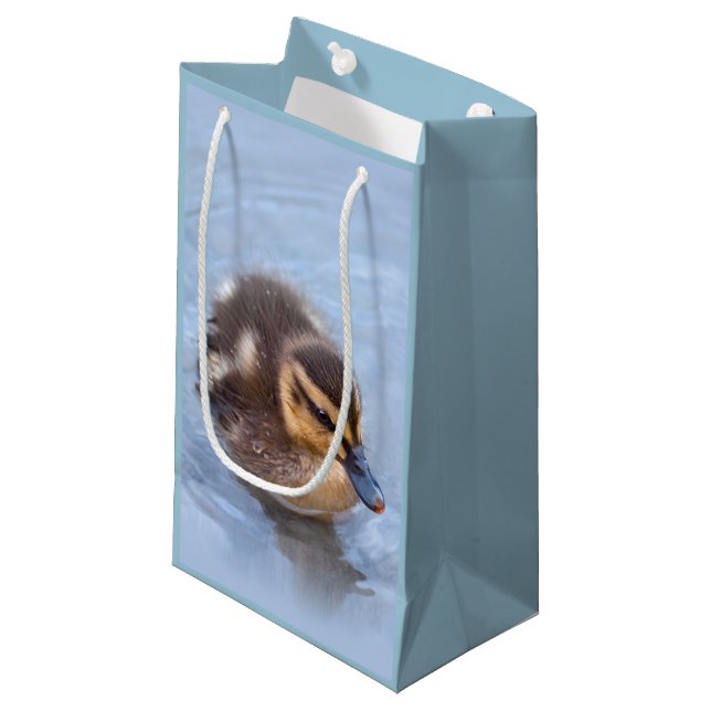 Schwimmendes Entlein Geschenktüte (Vorderseite Schrägansicht)