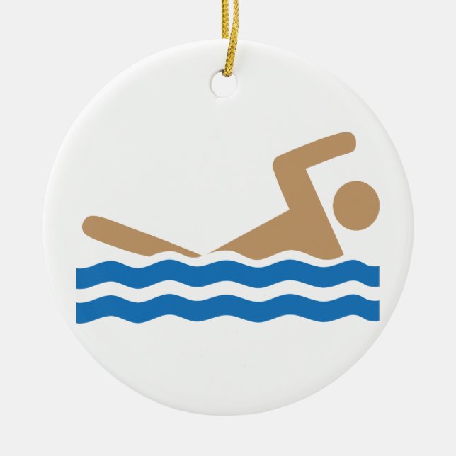 Schwimmenikonenbilddagramm in der Farbe Keramik Ornament (Vorne)