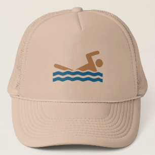 Schwimmenikonenbilddagramm in der Farbe Truckerkappe