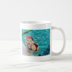Schwimmenkatze Kaffeetasse