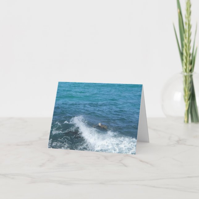 Schwimmenschildkröte notecard (Ermutigung) Karte (Vorderseite)