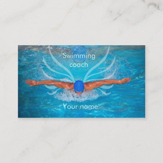 Schwimmentrainer-Visitenkarte Visitenkarte (Vorderseite)