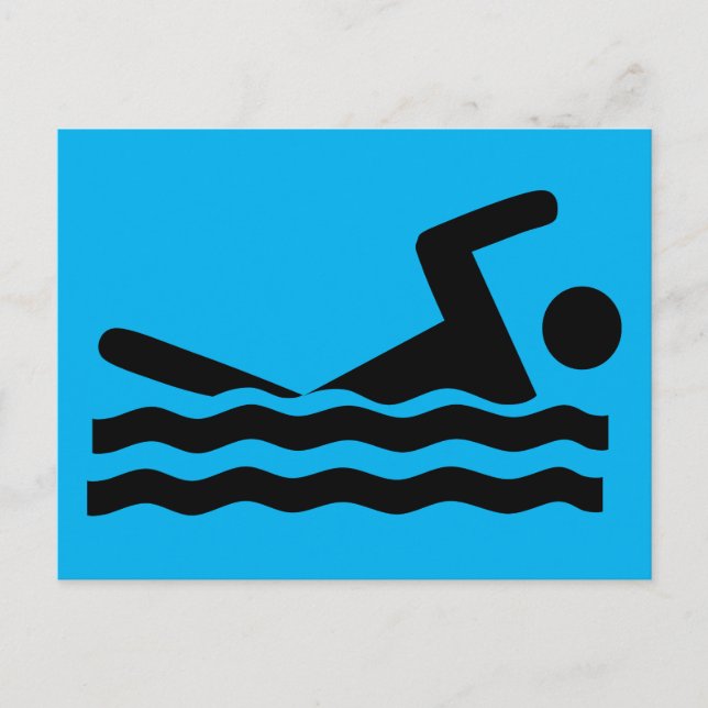 Schwimmer-297723 Wassersportwelle Postkarte (Vorderseite)