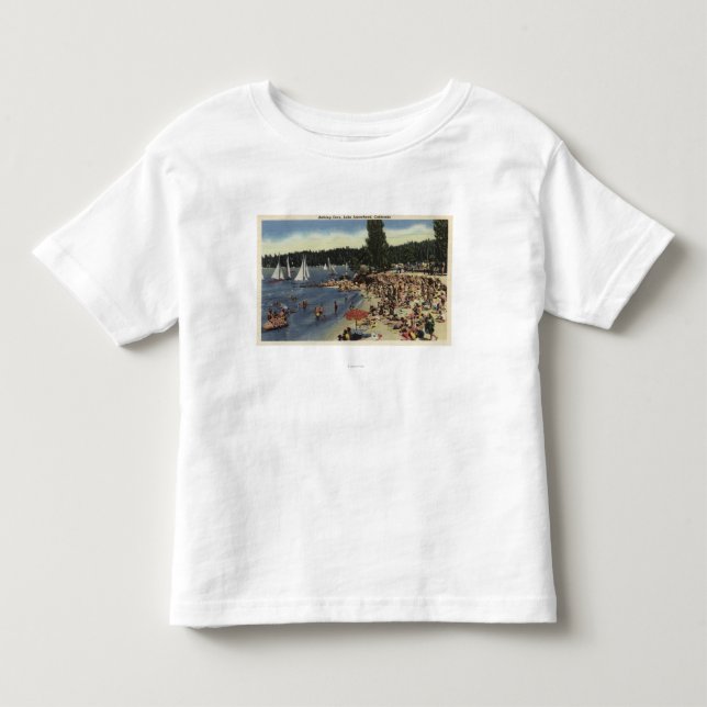 Schwimmer auf dem Baden des Bucht-Strandes Kleinkind T-shirt (Vorderseite)