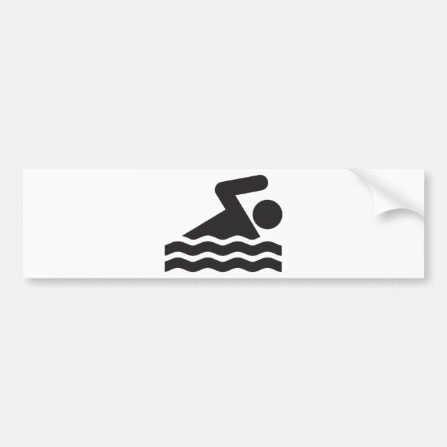 Schwimmer Autoaufkleber (Vorne)