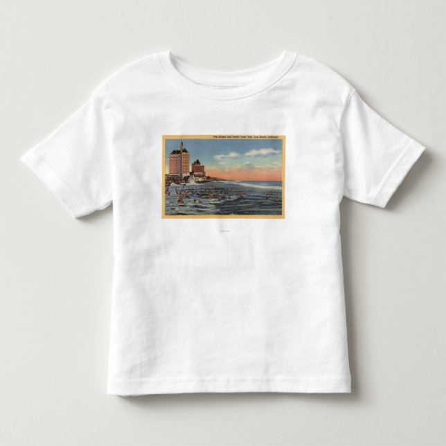 Schwimmer durch Landhaus Riviera u. Kleinkind T-shirt (Vorderseite)