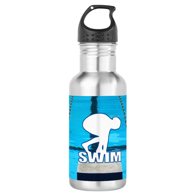 SCHWIMMER EDELSTAHLFLASCHE (Vorderseite)