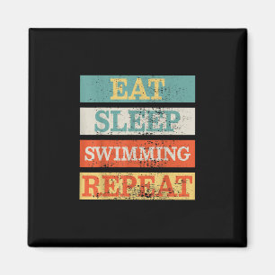 Schwimmer essen Schlaf Schwimmen Wiederholung Funn Magnet