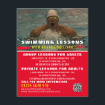 Schwimmer, Flyer für Badebetrieb und Werbung<br><div class="desc">Schwimmer,  Schwimmen Lesson Werbung Flyer durch den Business Card Store.</div>