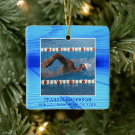 Schwimmer Foto Personalisiert Keramikornament